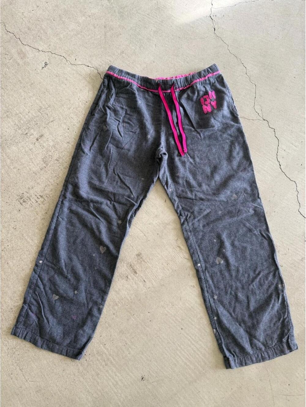 DKNY / Fleece Pajama Pants / Gray Pink
